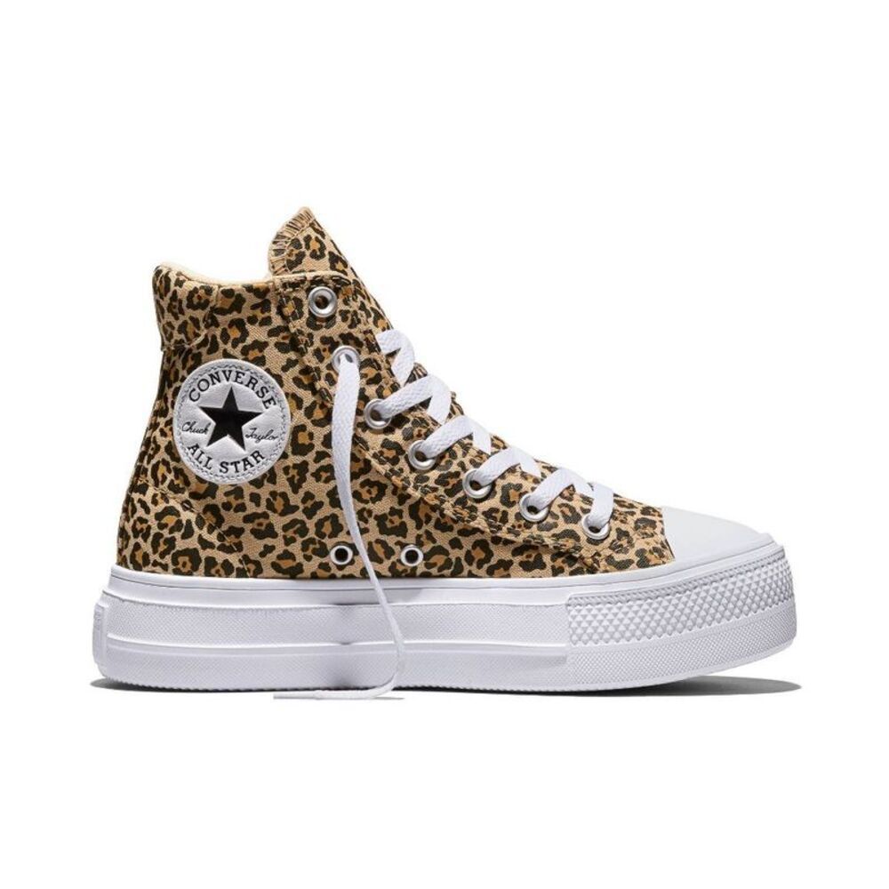 Converse Women's Platform Hight Top Sneakers - Leopard 10